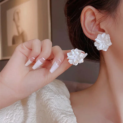 Enamel Flower  Earrings