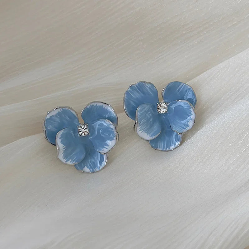 Enamel Flower  Earrings