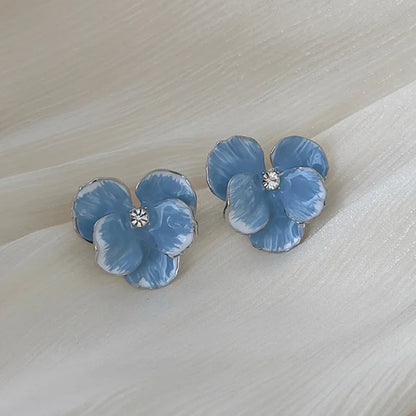 Enamel Flower  Earrings